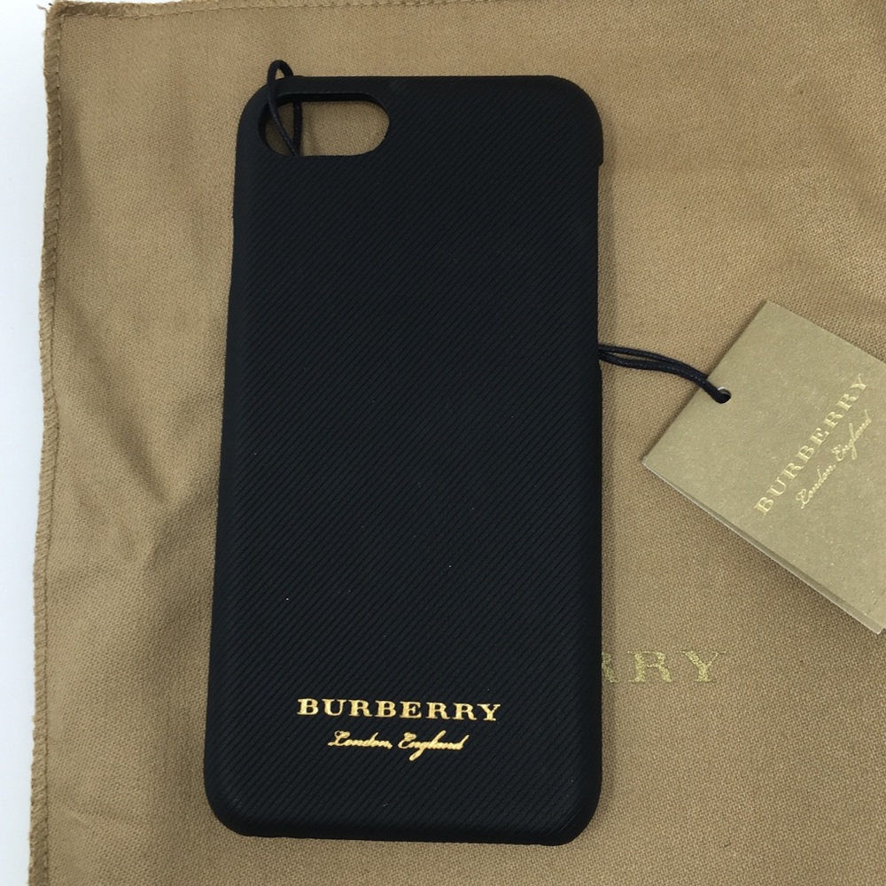 BURBERRY black leather iPhone 7 case - Picture 2 of 7